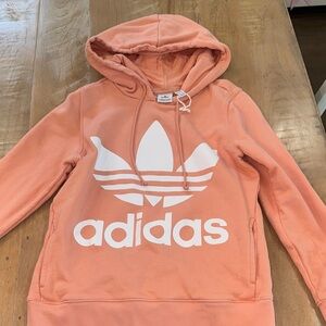 Adidas Coral Hoodie with White Logo